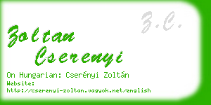zoltan cserenyi business card